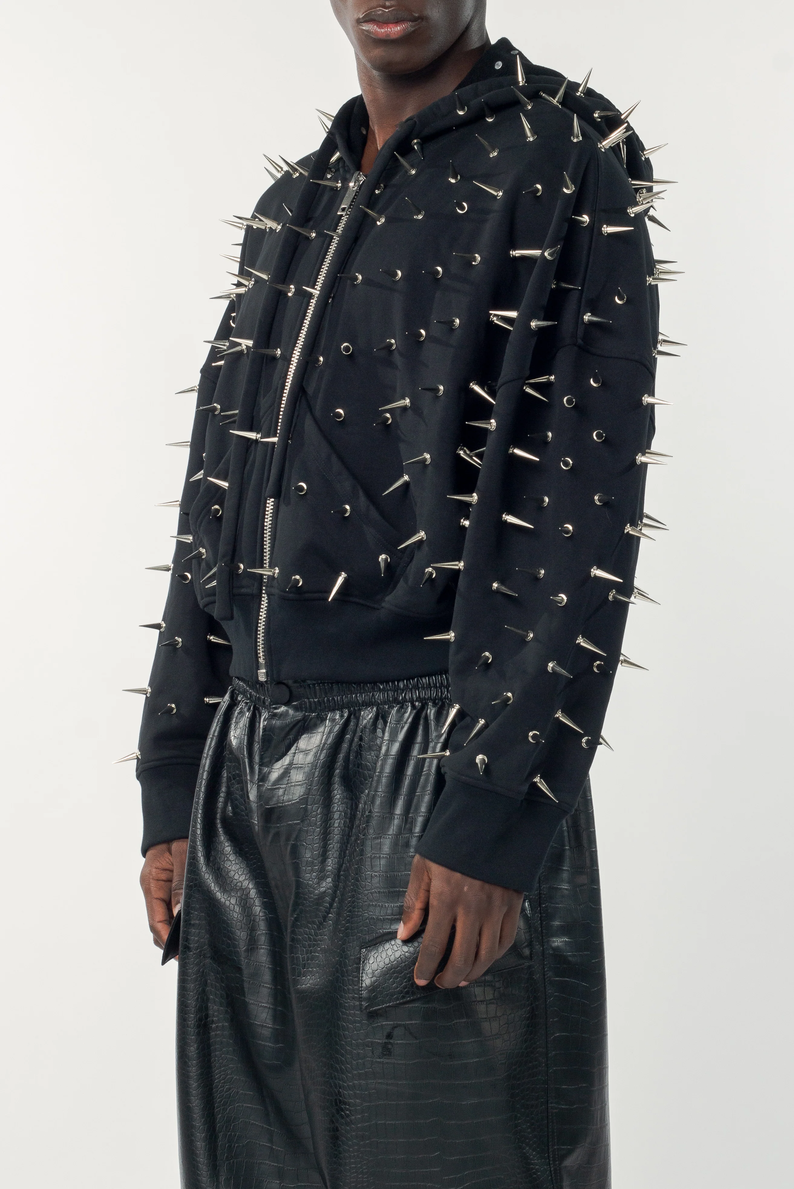 Isiah Spike Hoodie Black - Image 9