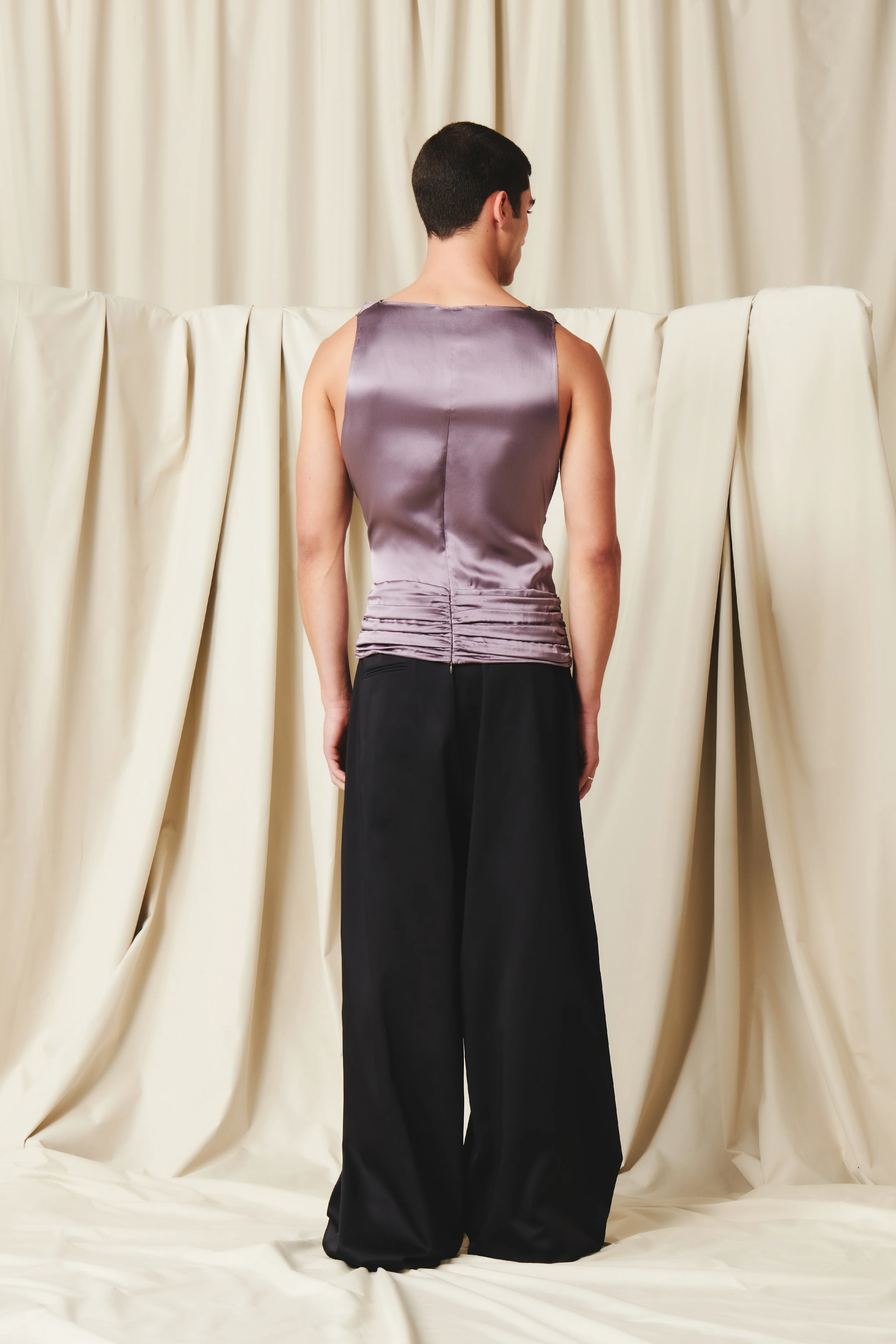 Basile Top Mauve Silk - Image 2