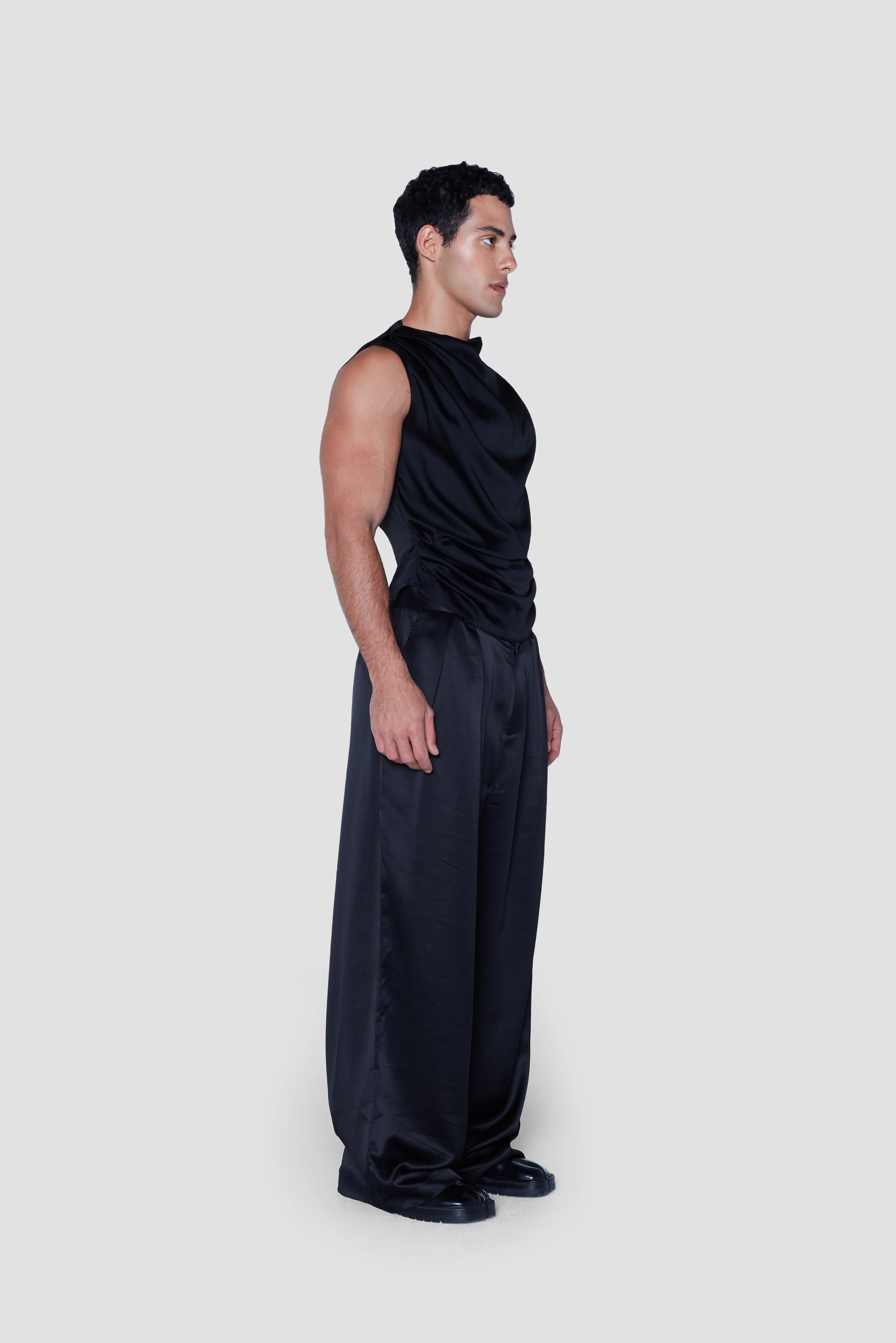 Benjamin Satin Pants Black - Image 3