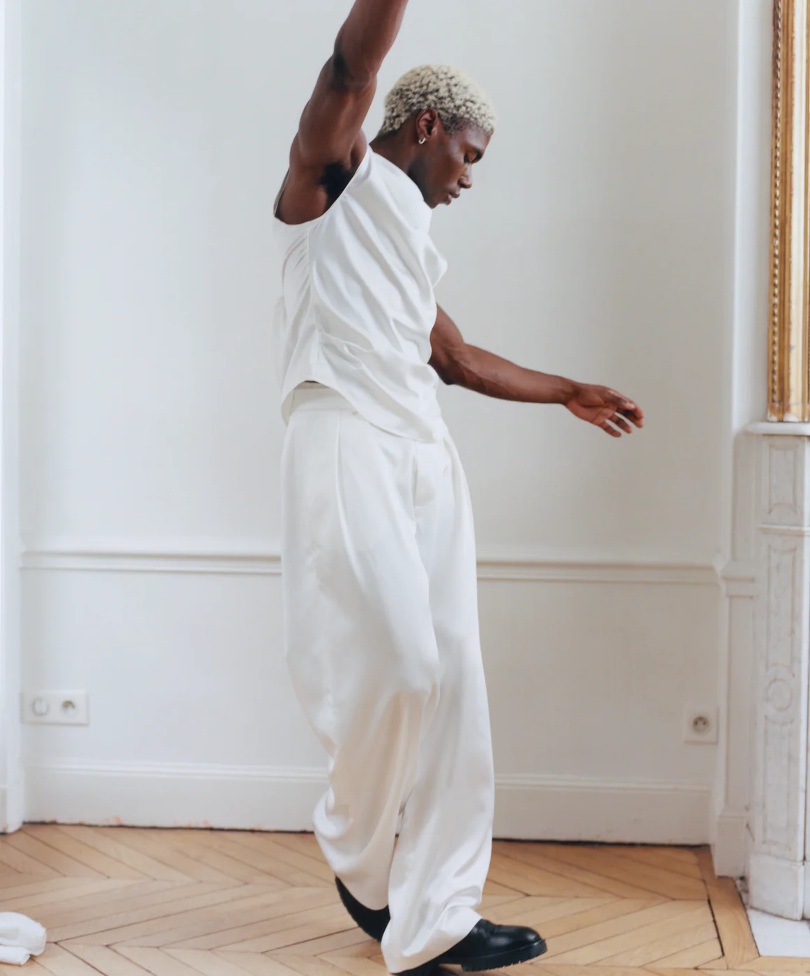 Benjamin Satin Pants Ivory - Image 5