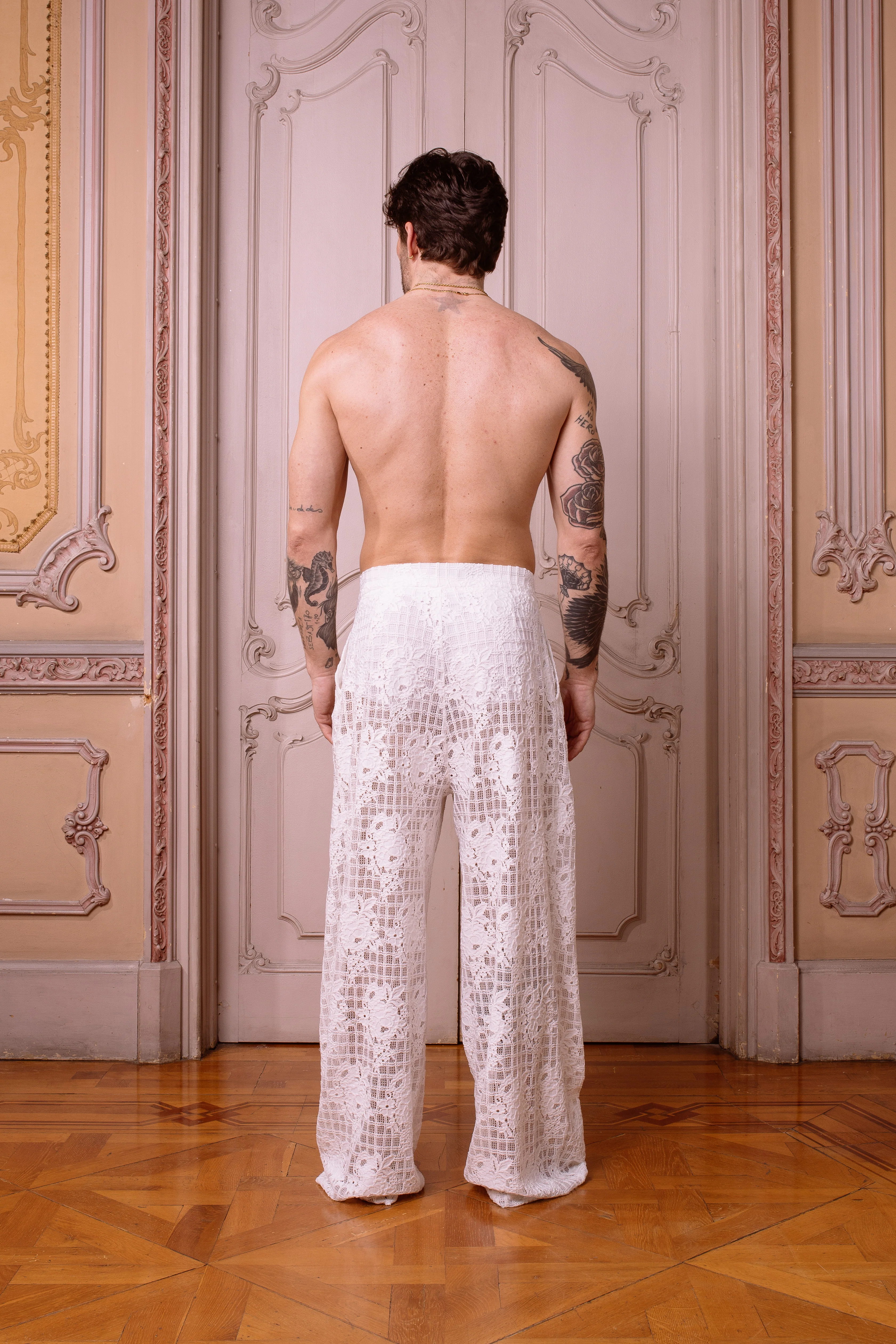 Benjamin Pants White Lace - Image 2