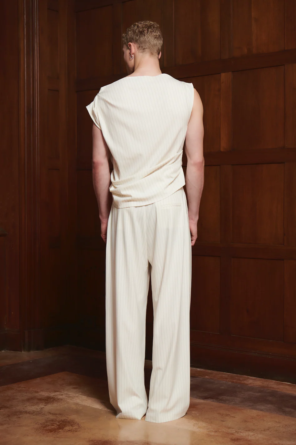 Benjamin Pants White Pinstripe - Image 4