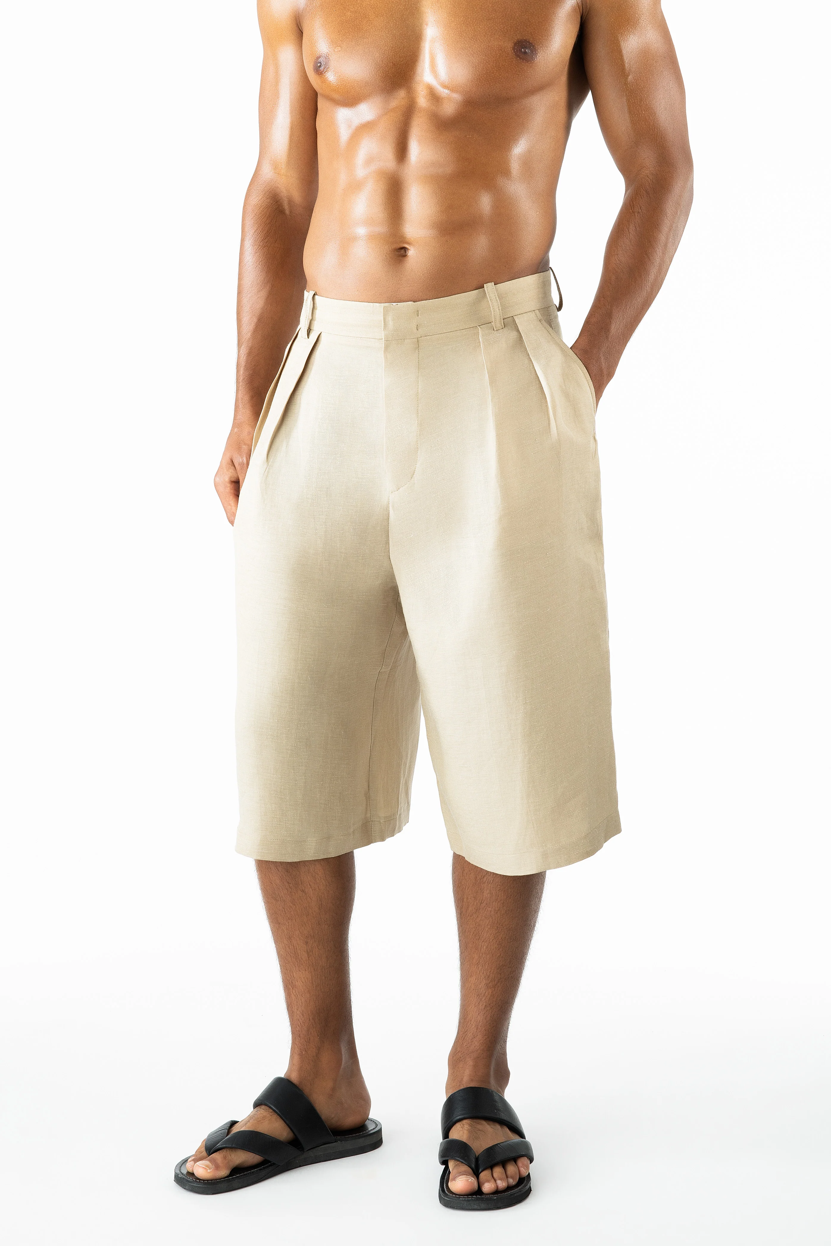 Benji Shorts Linen Sand - Image 5