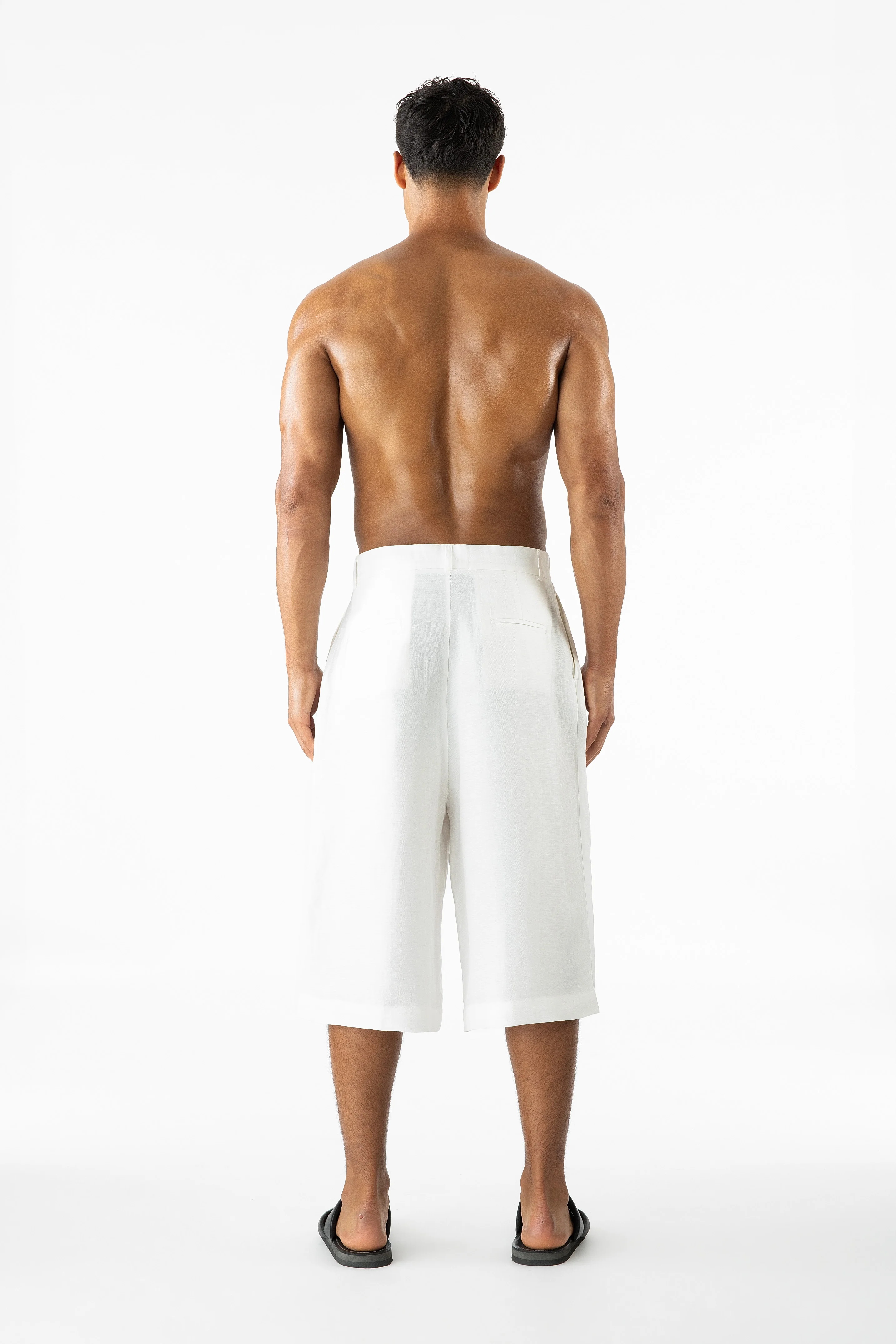Benji Shorts Linen White - Image 4