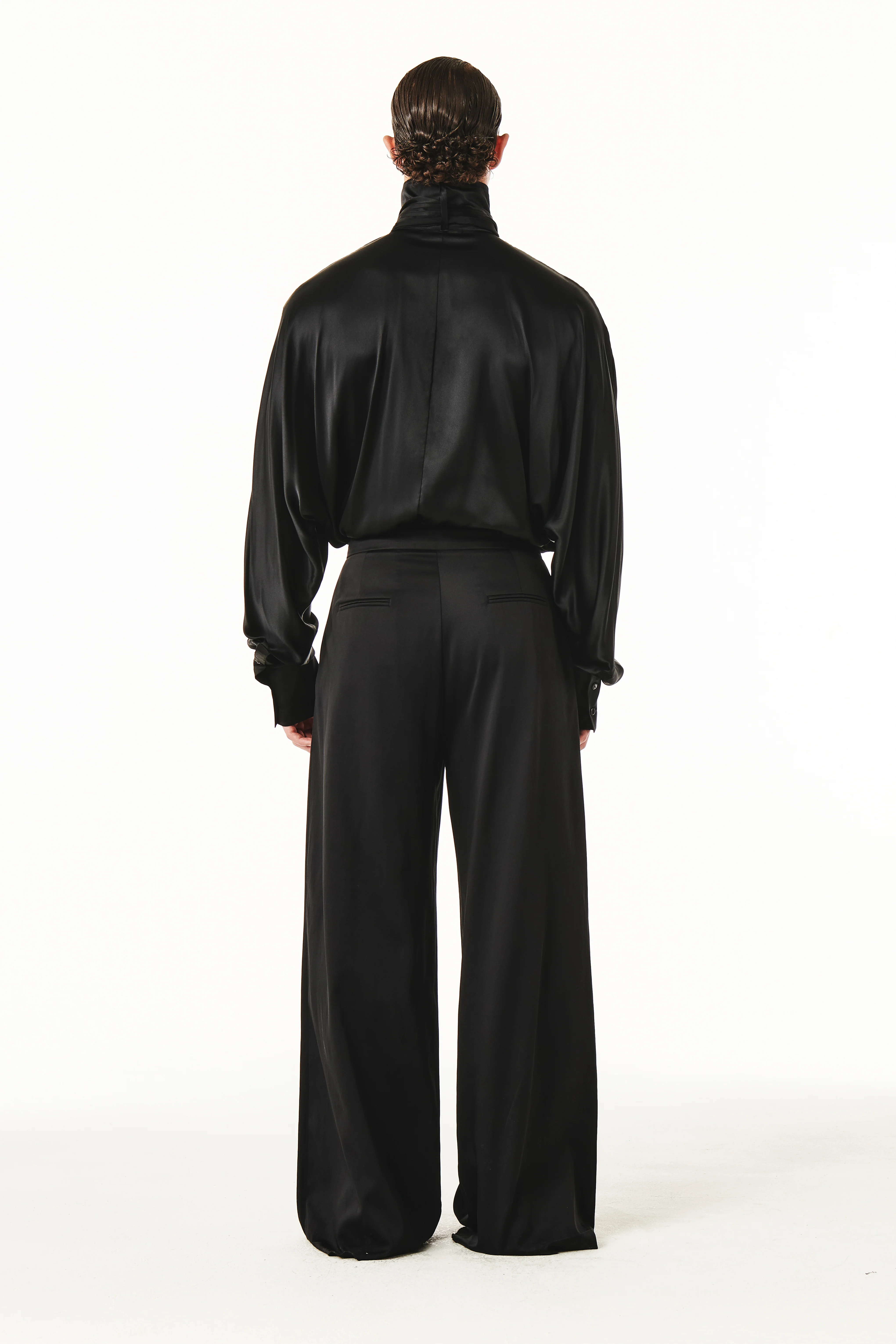 Damon Black Silk Shirt - Image 5
