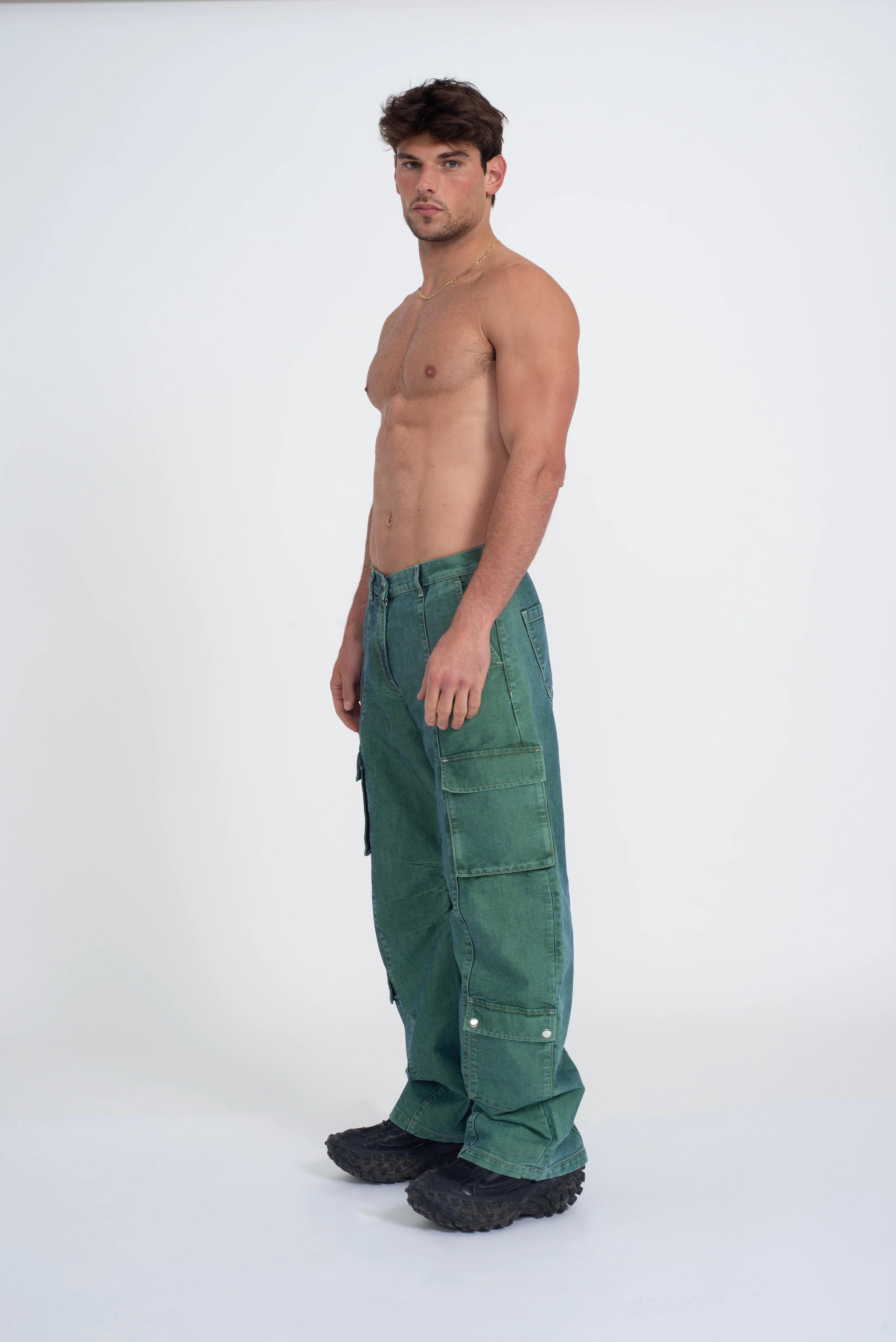 Roland Cargo Denim Green Wash - Image 3