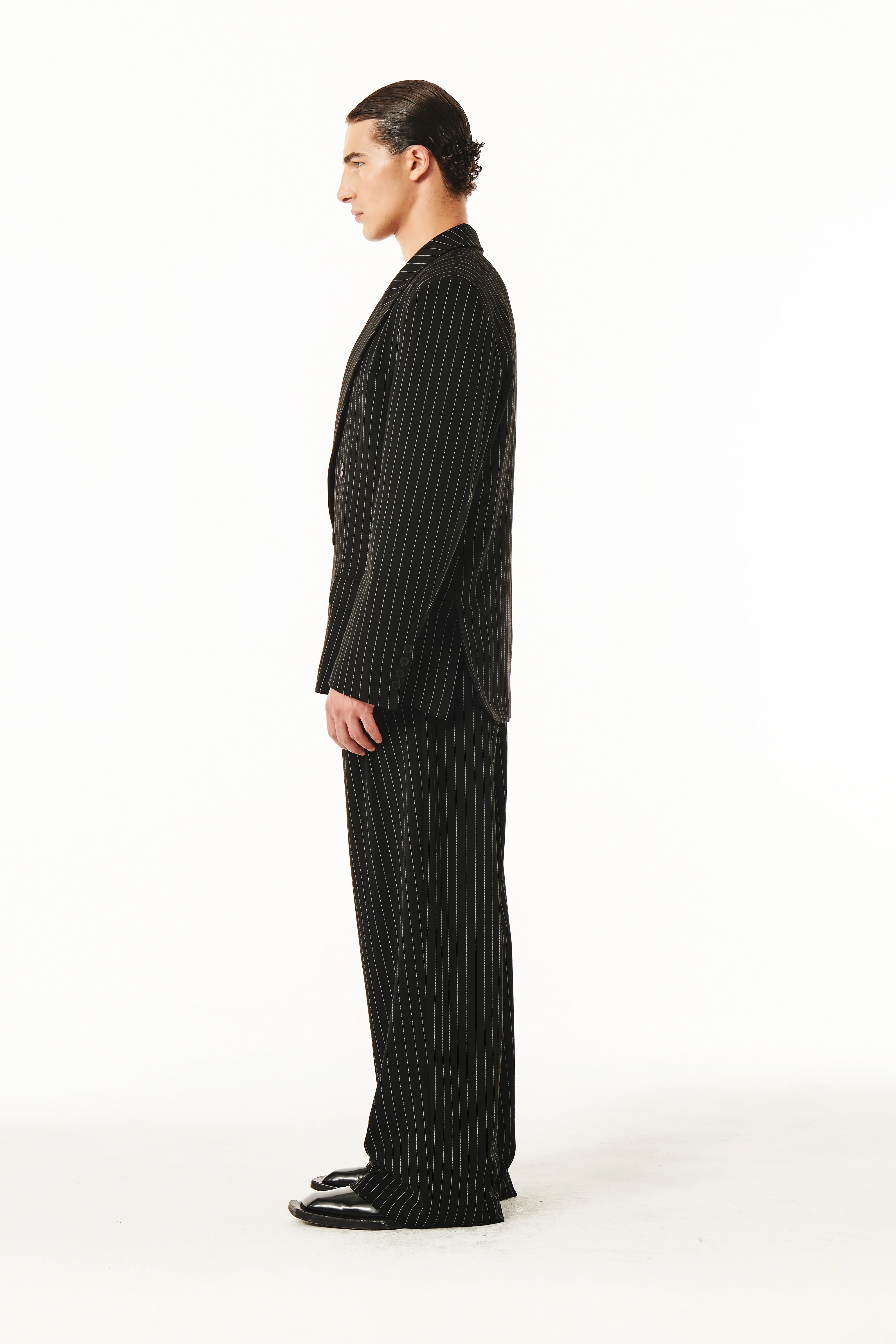 Gray Blazer Black Pinstripe - Image 6