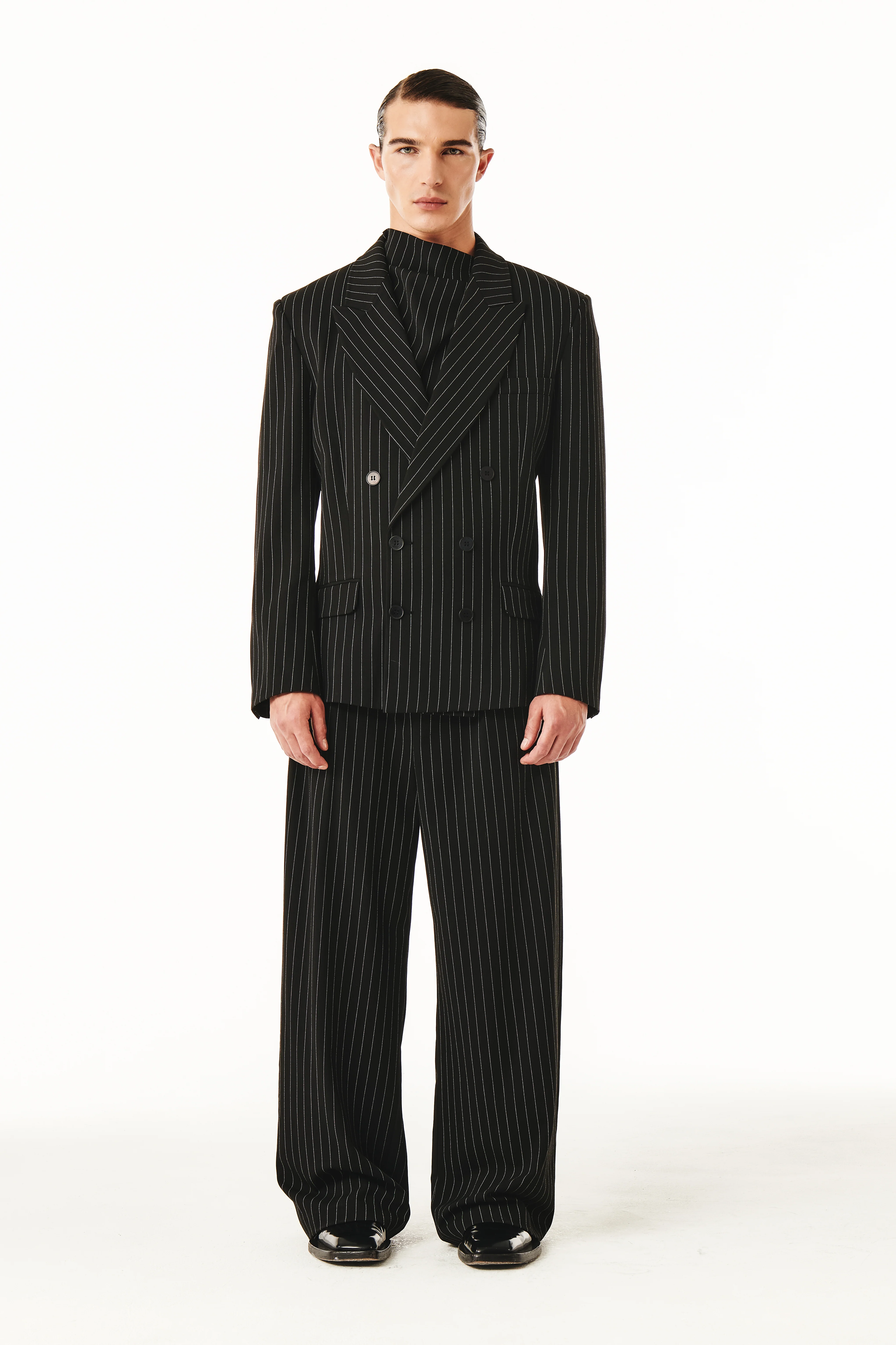 Gray Blazer Black Pinstripe - Image 7