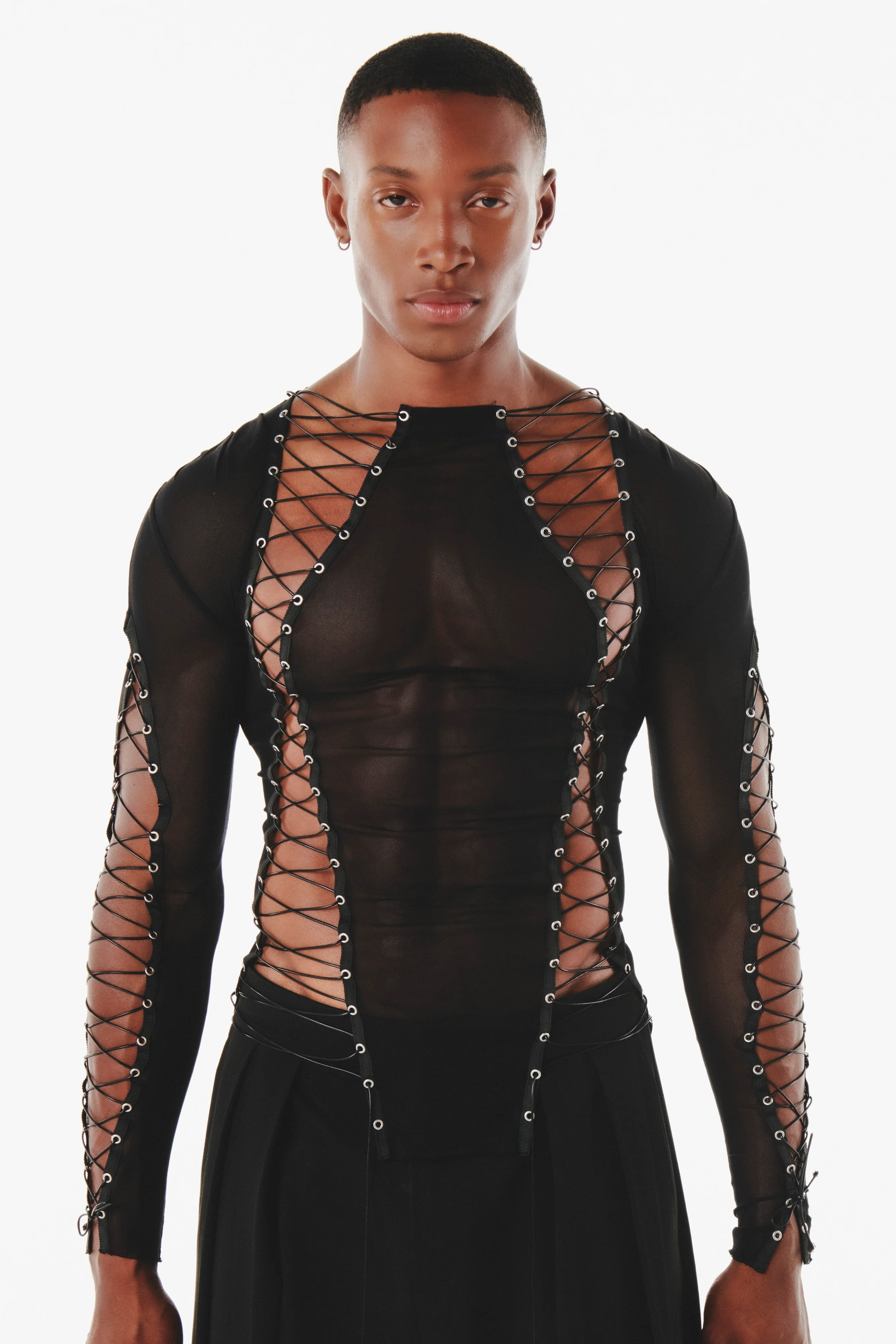 Gregor Top Black Mesh - Image 9
