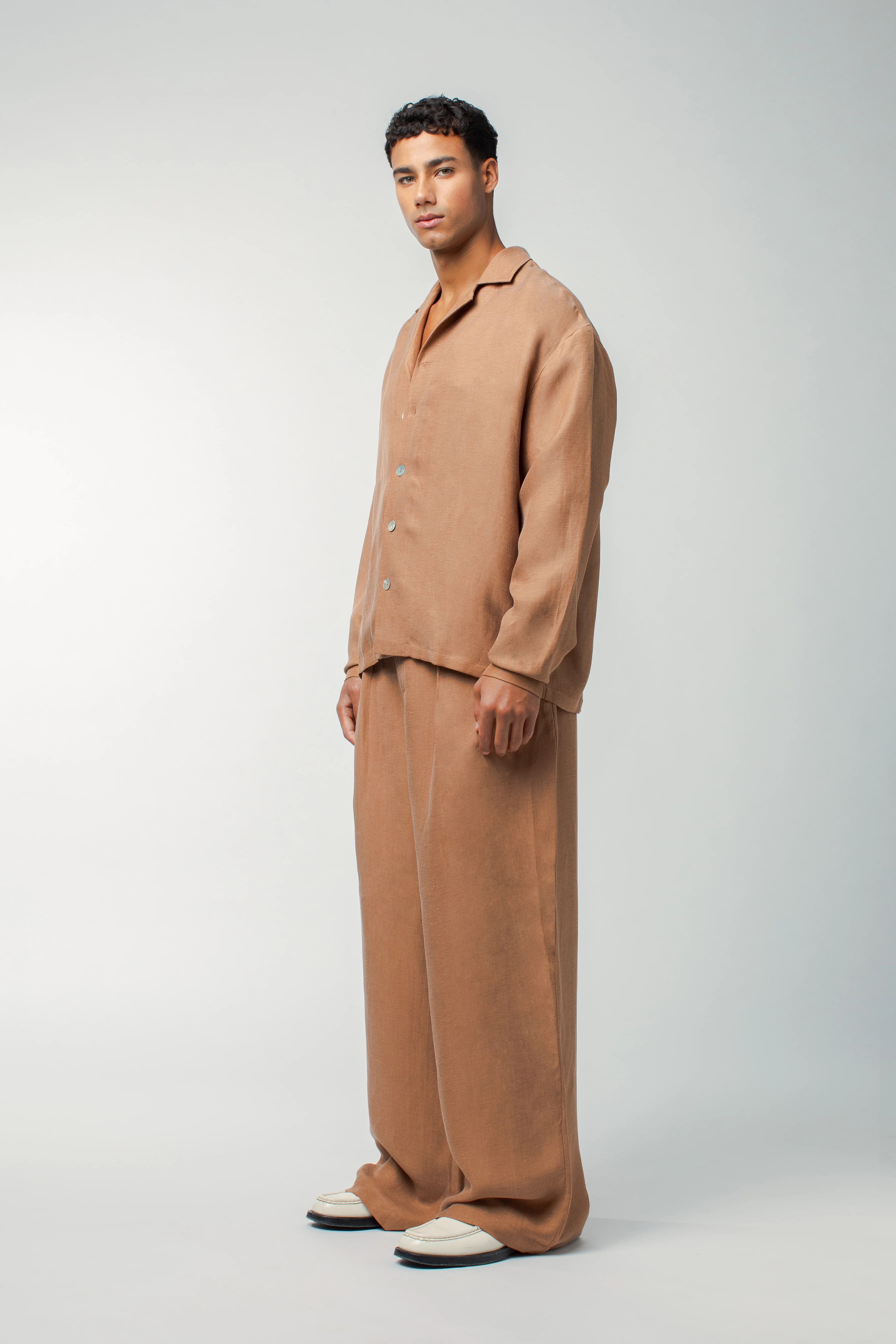 Harley Linen Shirt Rust - Image 3