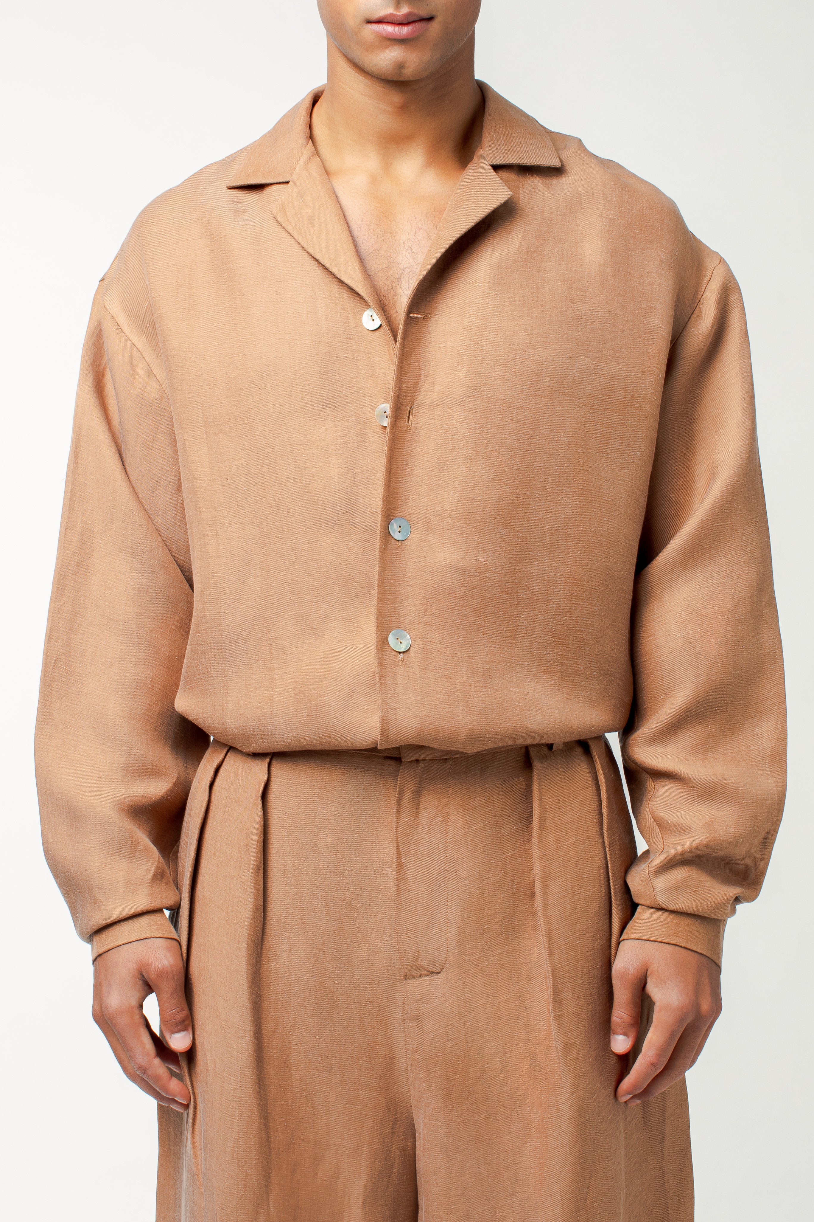 Harley Linen Shirt Rust - Image 4
