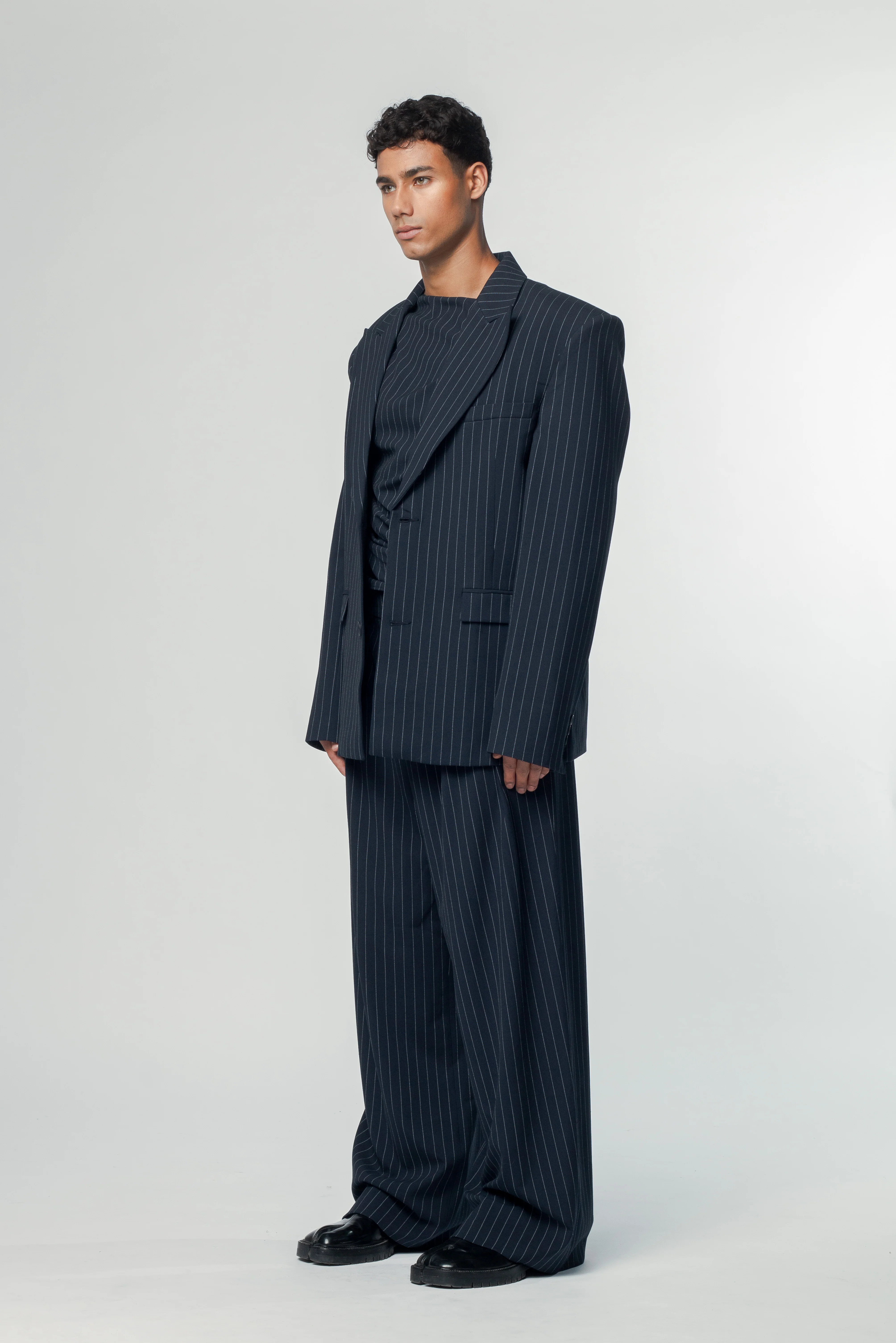 Jayme Blazer Navy Pinstripe - Image 3