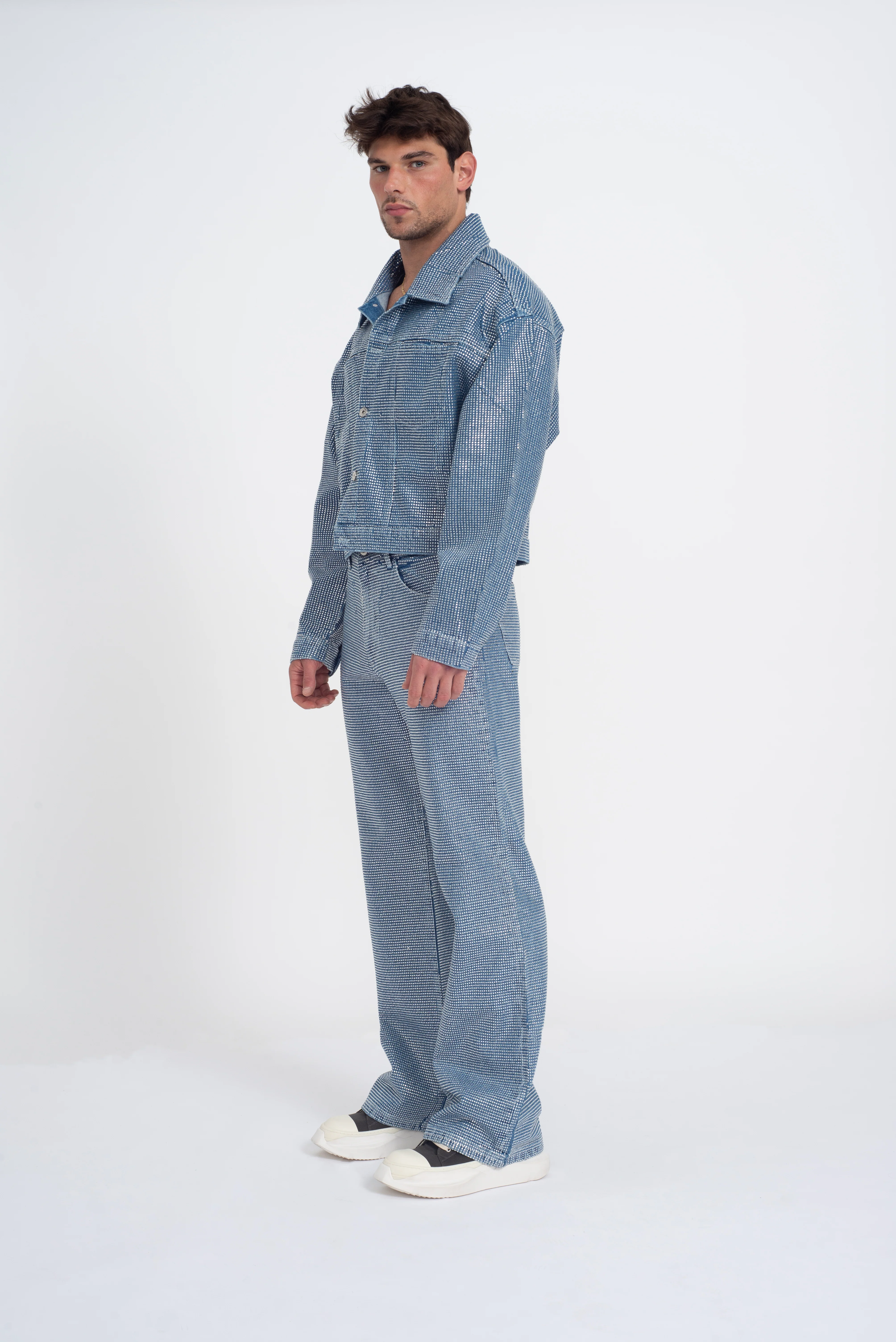 Jeremiah Blue Rhinestone Denim Jacket - Image 2
