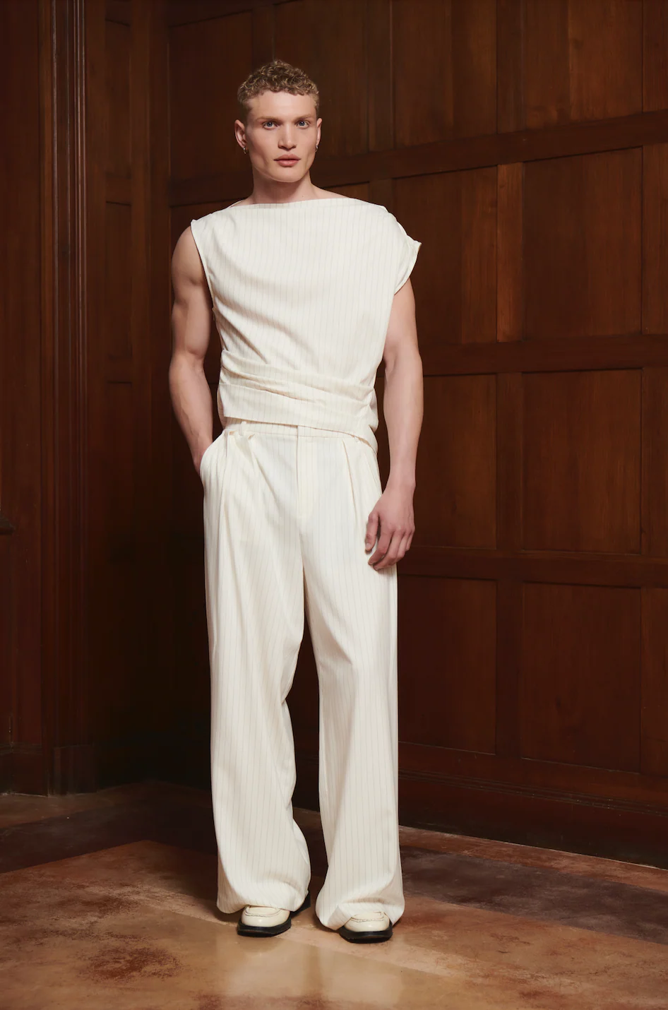 Julian Top White Stripe - Image 3