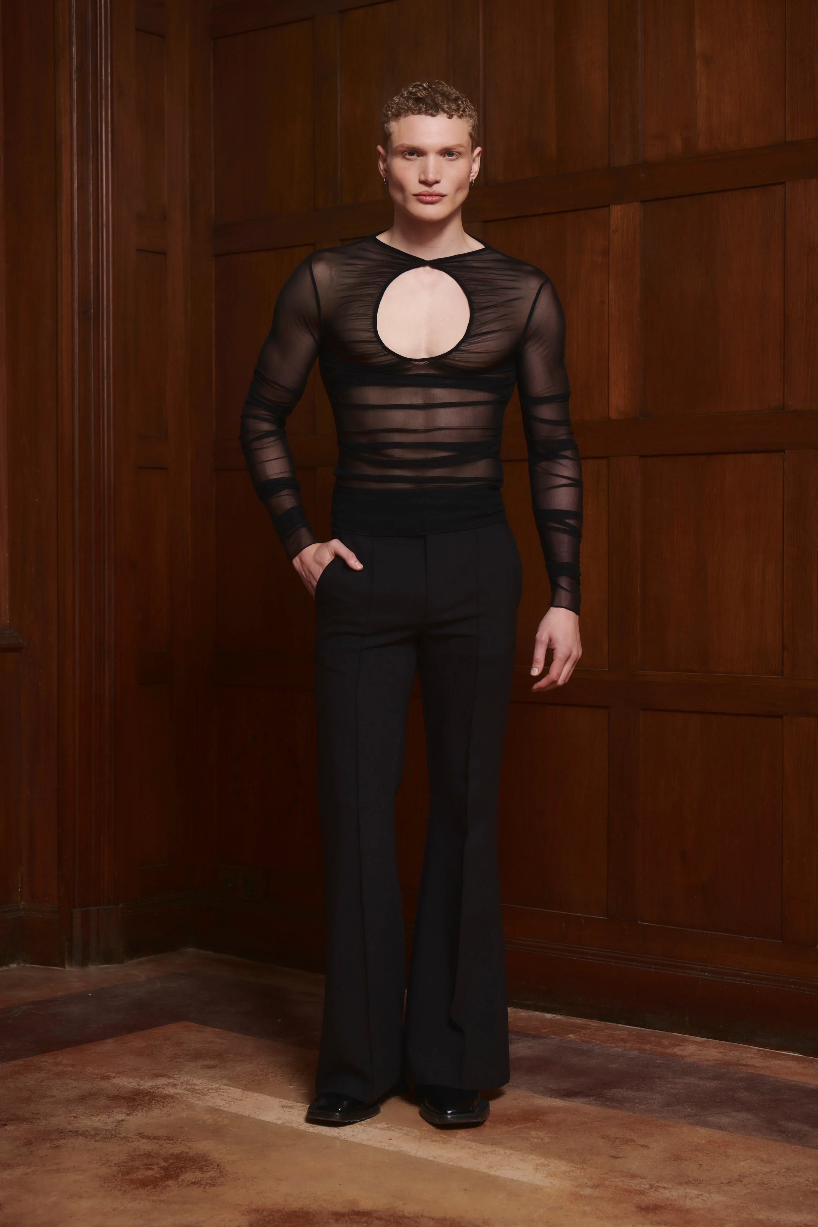 Lyze Black Mesh Top - Image 5