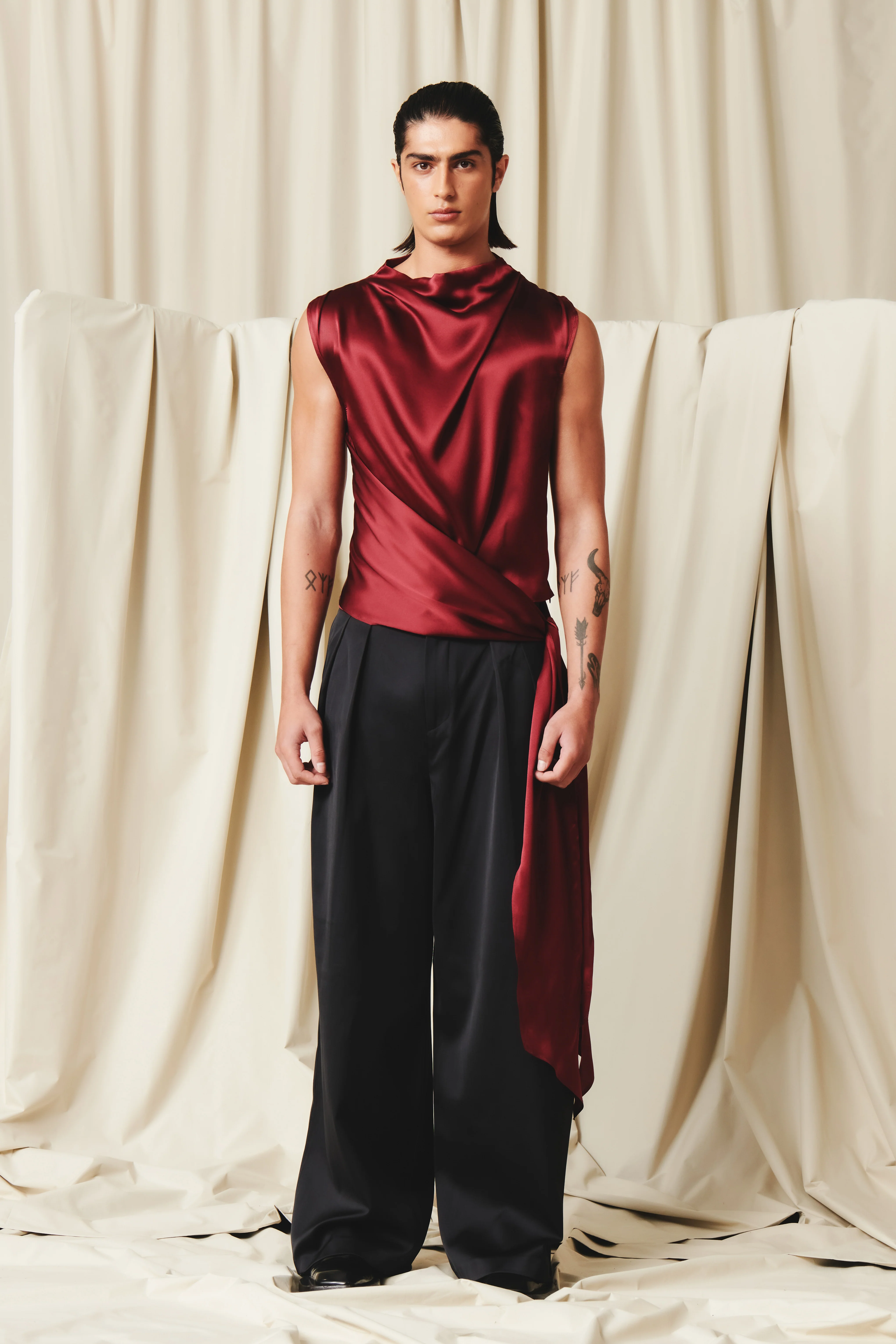 Pierson Top Bordeaux Silk - Image 3