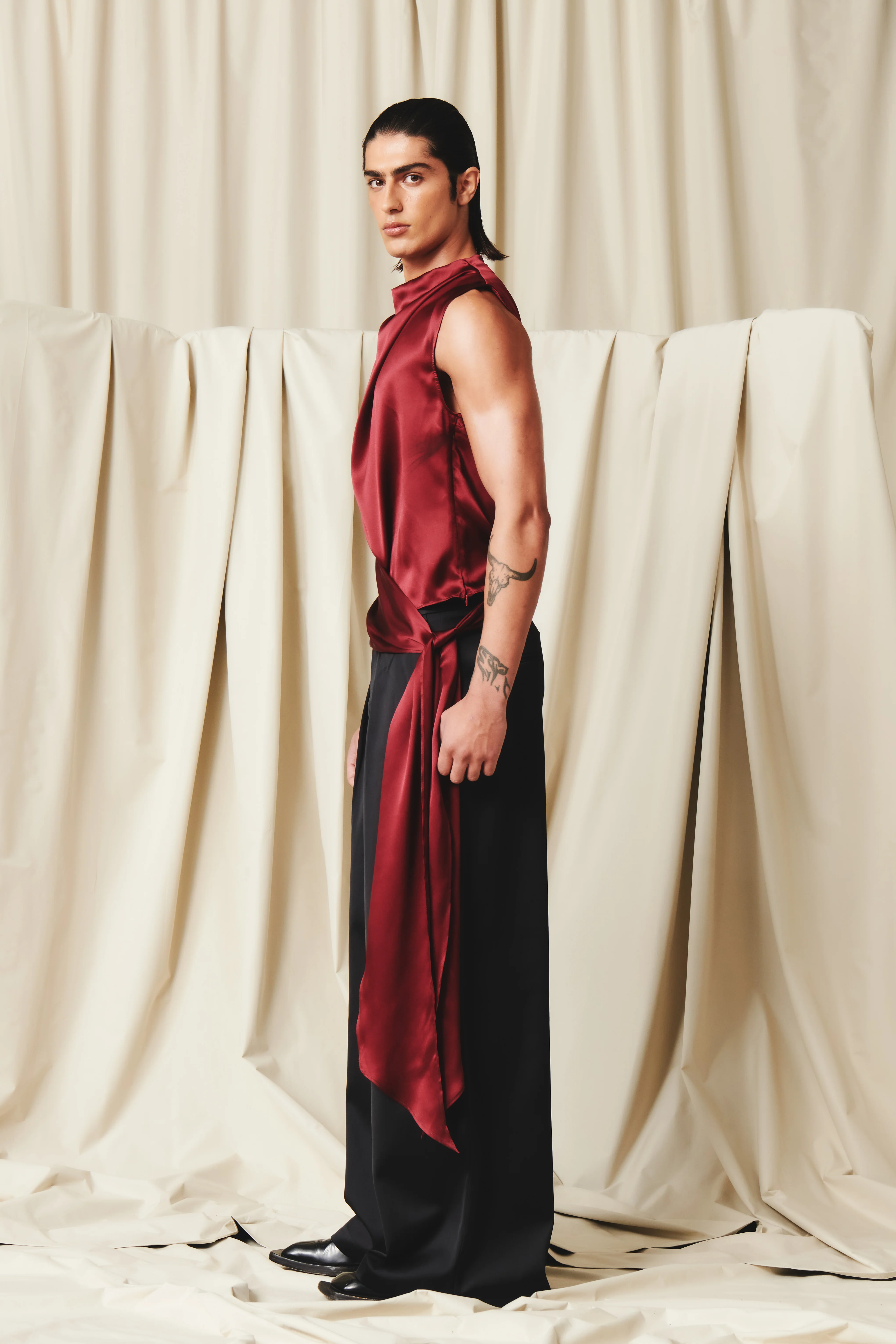 Pierson Top Bordeaux Silk - Image 5