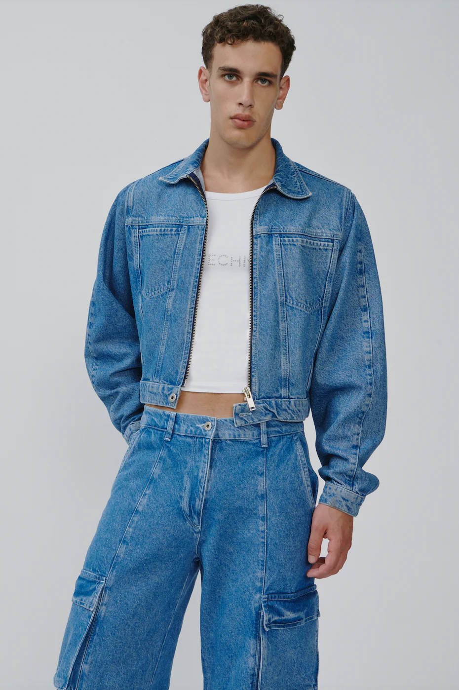 Rae Denim Jacket Mid Blue - Image 4
