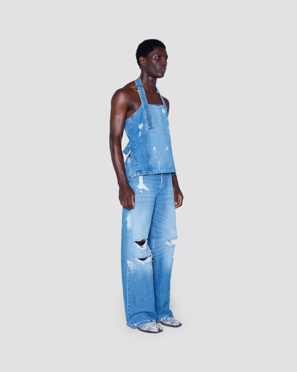 Ross Blue Paint Splash Jeans - Image 4