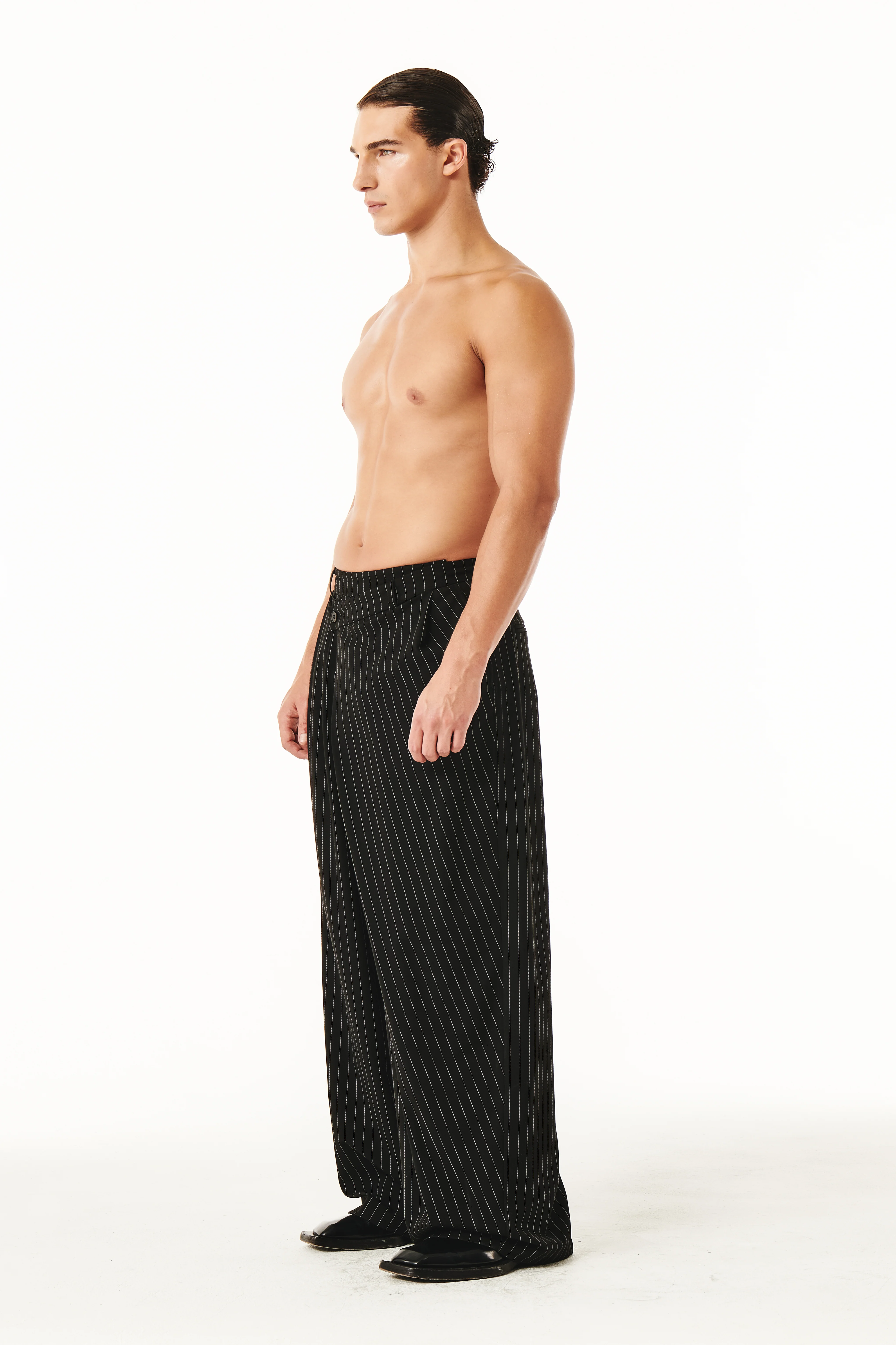 Younis Pants Black Pinstripe - Image 3